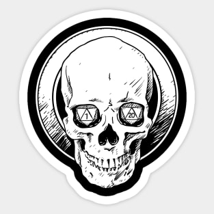 Dungeons and Dragons Skull d20 Sticker